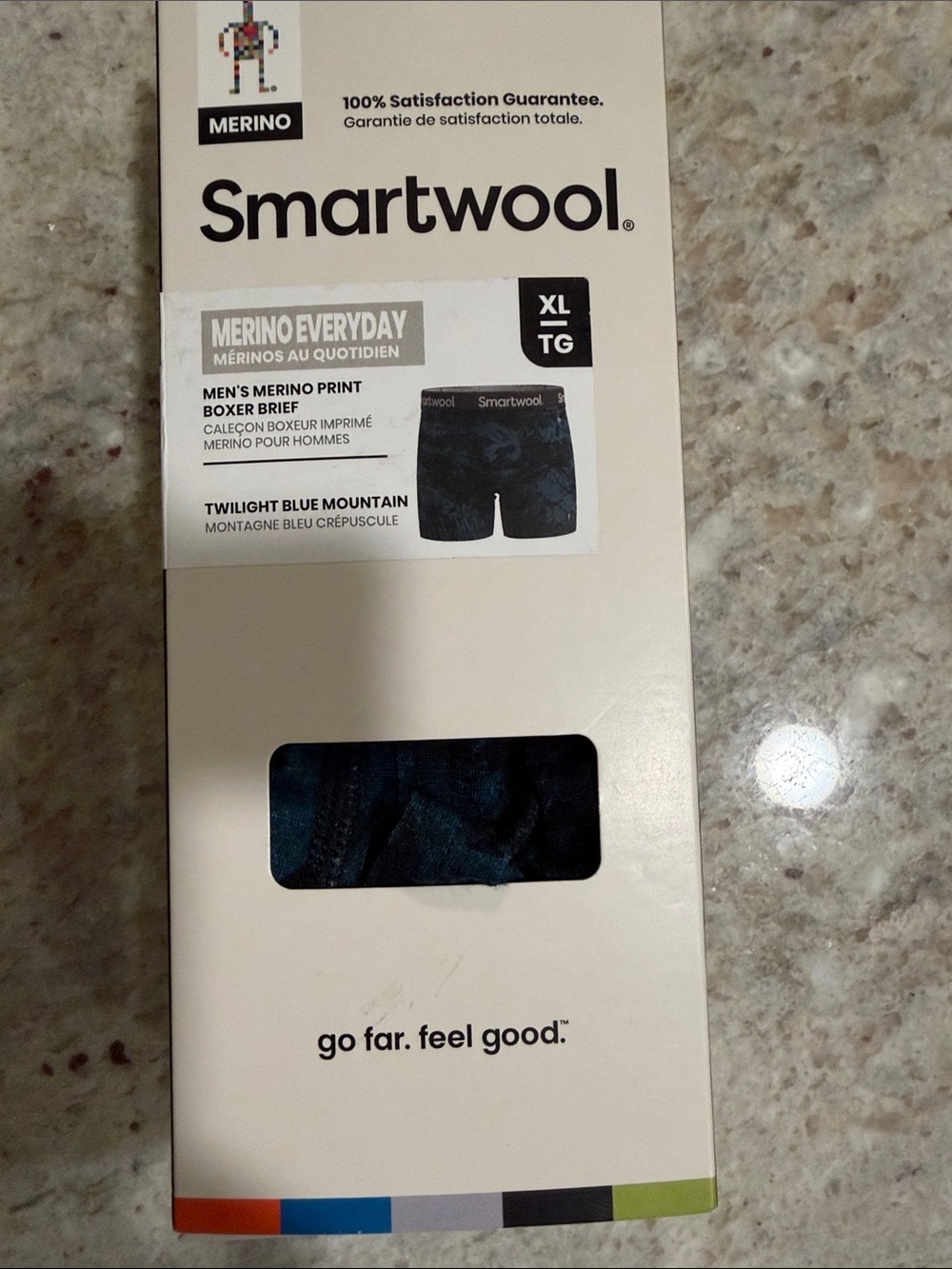 Smartwool Men's Boxer Briefs Twilight Blue Black